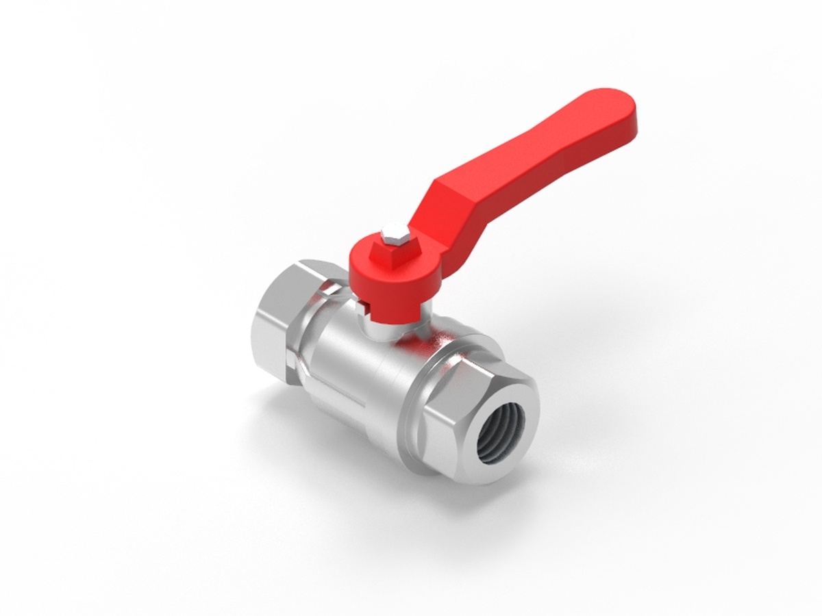 Kugelhahn G 1/2 I/I PN50 MS58 vernickelt